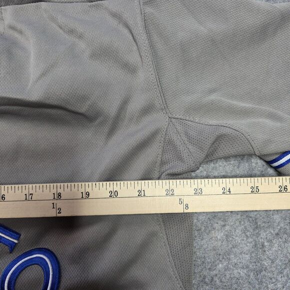 Toronto Blue Jays Jersey Mens 48 Gray MLB Baseball Jose Bautista 19 Button Road - Picture 7 of 10